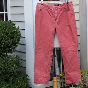 Talbots Petite Salmon Flawless 5 Pocket Cotton Blend Corduroy Straight Pants 12P